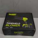 SNJORT Cordless Leaf Blower 800,000 RPM with 2 Batteries & Charger, Lightweight Handheld Electric Blower with Extended Tube for Leaves, Patio, Car Drying, Dust (Bright Green