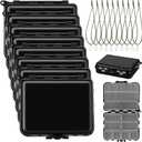 Kifmurase 10PCS Plastic Tackle Box Organizer, Mini Fishing Tackle Box, Small Parts Fishing Lure & Hook Boxes Storage Containers, Kayak Fly Boxes, Tackles Storage Bin for Crafts Beads Screws Nail Pins