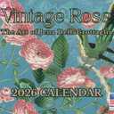 Vintage Rose Calendar 2026 by Jena DellaGrottaglia Monthly Wall Calender 12 Month | American Made In The USA