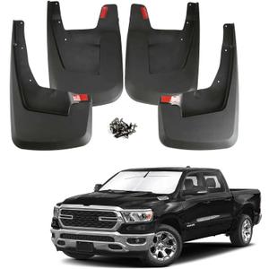 Mud Flaps for 2019 2020 2021 2022 2023 2024 RAM 1500 DT New Body Style Non-Classic Model/Only Fits W/o OEM Fender Flares/Not for 2025+/ Not for TRX Rebel Warlock/Mudflaps Splash Guards for Trucks