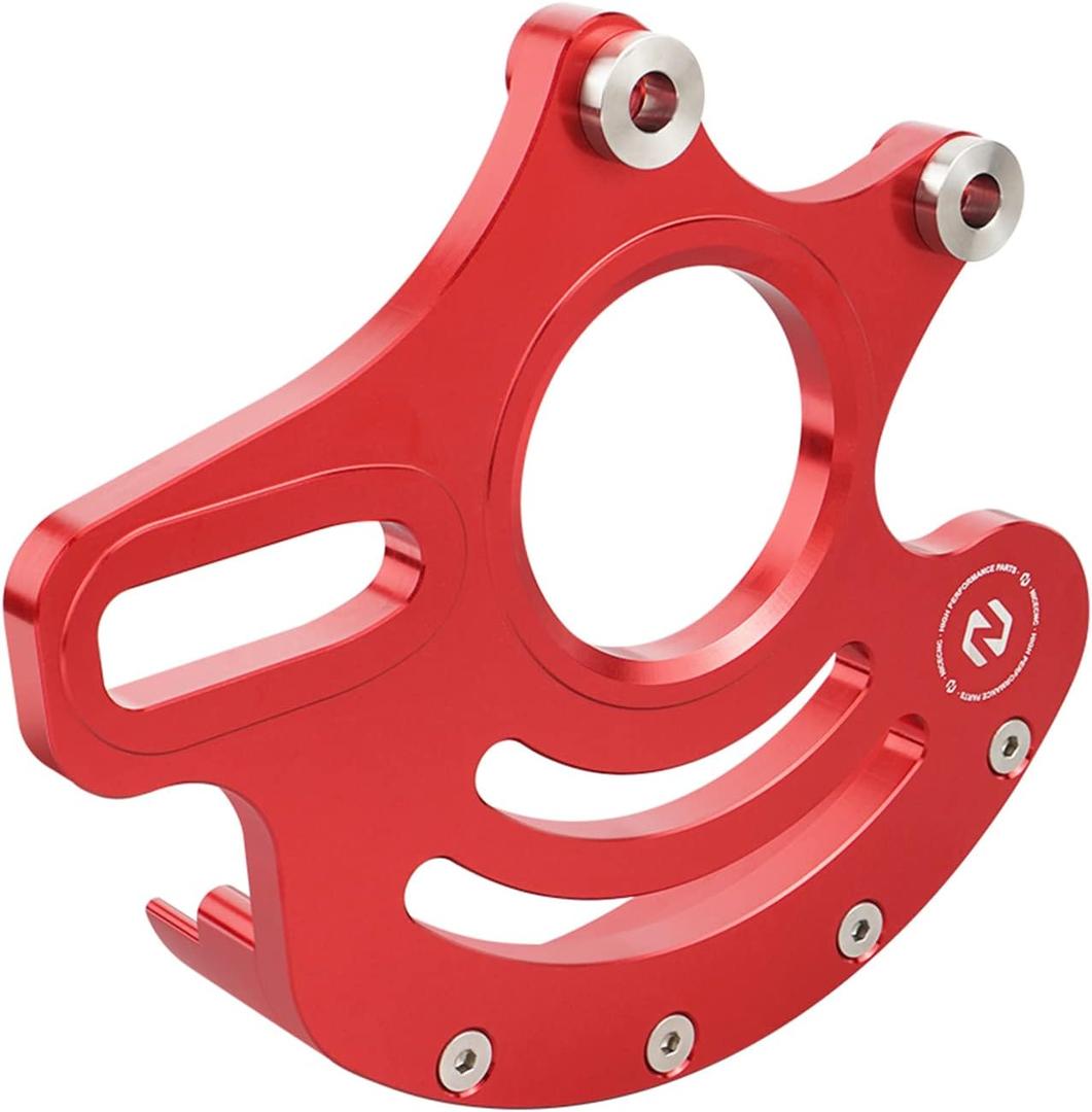 NICECNC Rear Caliper Bracket Disc Brake Guard 11mm Aluminum Compatible with Yamaha YFZ450R 2009 2010 2011 2012 2013-2023, YFZ450RSE 2017 2018 2019 2020 2021 2022 2023, See Fitments Red