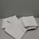 NICETOWN 4 Panels Blackout Valances for Window, Kitchen Valances Curtains for Living Room/Bedroom/Bathroom Short Window Privacy Rod Pocket, 42" W x 16" L, Greyish White