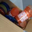 Domensi 24 Pcs 6oz Mini Hibiscus Sipper Cups Hawaiian Tropical Cups with Lids and Straws Luau Reusable Plastic Tumbler Bulk Colorful Drinking Mugs for Summer Beach Pool Aloha Party Favor Supplies, approximately 3.54 x 2.76 inches / 9 x 7 cm