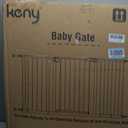 keny 29"-55" Extra Wide Baby Gate, Pressure Mounted No Drilling Dog Gate for Stairs Doorways, Easy Walk Through Safety Gate for Babies or Pets, 30" Tall, White