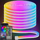AILBTON 50Ft Neon Rope Lights,Flexible Led Rope Lights Control with App/Remote,Multiple Modes RopeLights,IP65 Outdoor RGB Led Neon Lights NonWater Resistant,Music Sync Gaming Led NeonLight Strip