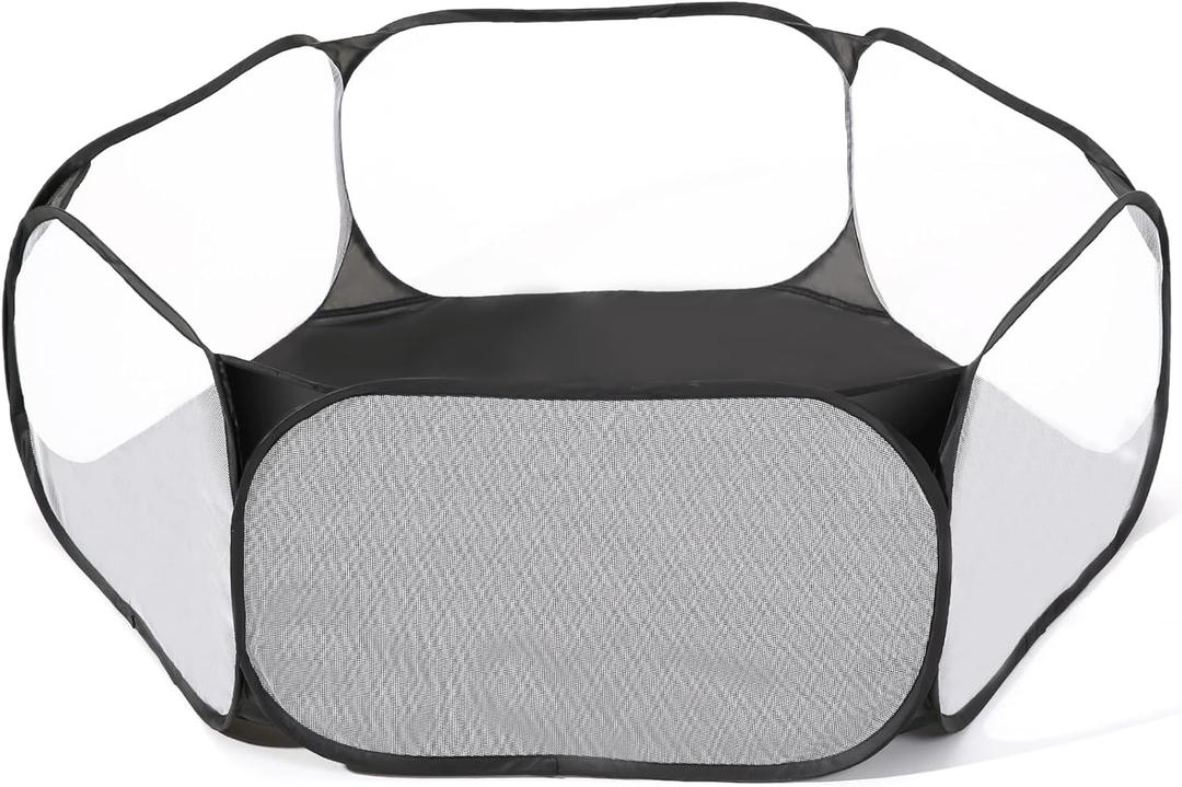 Kids Ball Pit, Large Pop Up Toddler Ball Pits 47inches Play Tent for Toddlers Girls Boys for Indoor&Outdoor Play Tent with Carry Tote, Balls Not Included (Black)