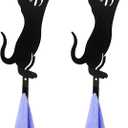 2 Pcs Wall Hooks for Hanging,Metal Butterfly Cat Key Hooks for Entryway Hallway Office Kitchen Living Room Decor