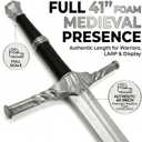 Full Size Medieval Foam Practice Sword for Cosplay LARP Costume Halloween