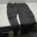 MLDRA Men's Cargo Pants Sweatpants Jogger Work Trousers Relaxed Fit Loose Casual Lightweight Slacks with Multi Pockets Black Medium.
