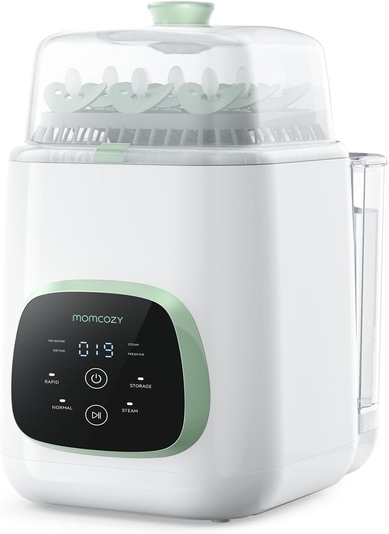 Momcozy KleanPal Pro All-in-One Bottle Washer, Sterilizer & Dryer - White | 9 Cleaning Modes Baby Bottle Washer for Bottles, Pump Parts & Baby Essentials, Time-Saving & Hands-Free, 26 Spray Jets