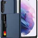 Nvollnoe for Samsung S23 Case with Card Holder 5G 6.1 inch Slim Dual Layer Heavy Duty Protective for Galaxy S23 Case Hidden Card Slot Wallet Case for Samsung S23(Blue)