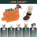 EXPAWLORER Anti Slip Dog Socks to Prevent Licking Paws,Dog Shoes for Hot Pavement, Dog Booties for Hardwood Floors, Dog Boots & Paw Protectors with Grippers for Small Medium Large Senior Dogs Khaki XL