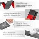 Floor-Transition-Strip Self Adhesive 72 inch, Door Thresholds Ramps for Doorways, Edge-Reducer Vinyl-Transition-Strip for Door/Floor (Dark Gray Wood Grain, 0.4'' (H))