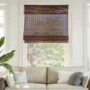 CHICOLOGY Bamboo Roman Shade, Cordless Light Filtering Woven Wood Window Treatment for Living Room, Dining Room, Kitchen & Office, Natural Bamboo Blinds for Boho Coastal Decor, Buffalo, 27"W x 64"H
