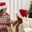 Moon Kitty Christmas Elf Hat Upgraded Christmas Hat Adults Elf Beanie Party Hat for Holiday,New Years and Christmas (Red)