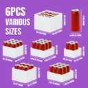6Pcs Buffet Risers-Dessert Table Display Set- Food Display Risers for Party, White Dessert Stands,Cube Boxes Display Nesting for Buffet Table Catering Dessert (S-5" 6" 6.8" 7" 7.5" 8")