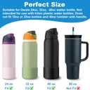 3 x yoelike 2PCS 2 Colors Silicone Water Bottle Boot for Owala, Anti-Slip Protective Sleeve for FreeSip/Twist/Flip, Watter Bottle Accessories, Bottom Bumper Cover, Dishwasher Safe, BPA Free (black+Mint)