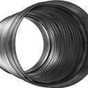 4" Inch Flexible Duct - 1.48 to 3.28 ft Length - Corrugated Aluminum Ducting Connector - Galvanized Steel End Sleeves - Washer and Dryer Exhaust Duct - Dust Collection Hose - Dryer Duct