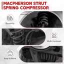 Macpherson Strut Spring Compressor Tool Kit | Heavy Duty Dual Coil Spring Compressor with Locking Pins, 13/16 Socket 1/2" Drive, 11.5" Range, Set of 2 for Suspension Work