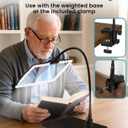 5X Full Page Magnifying Glass with Light and Stand for Reading