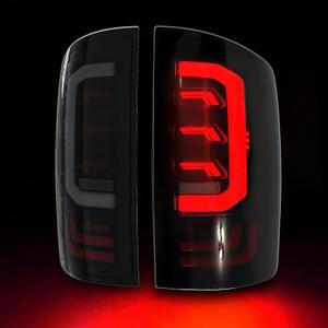 Daikokuya Sequential Ful Led Tail Lights for 2003 2004 2005 2006 Dodge RAM 1500 2500 3500, 2002 RAM 1500 Starting Animated Tail Light Assembly，Brake, Dynamic Turn Signal, Reverse Light【Smoked】