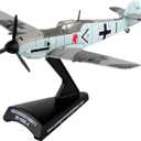 Postage Stamp BF109 Adolf Galland 1/87 Diecast Fighter Jet Model Airplane with Display Stand, Detailed Military Aircraft Model for Collectors