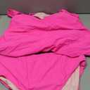 SUUKSESS Women Ruffle High Waisted Tankini Swimsuits Slimming Tummy Control Bathing Suits 2 Piece (Hot Pink, XL)