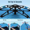 WhiteFang Deluxe Pop Up Beach Tent Sun Shade Shelter for 3-4/5-6 Person, UV Protection, Extendable Floor with 3 Ventilating Windows Plus Carrying Bag, Stakes, and Guy Lines