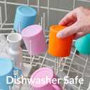 PopYum Silicone Training Cup 2-Pack for Baby and Toddler, handles, BPA Free, self feeding training, tumbler (sky blue and mint green)