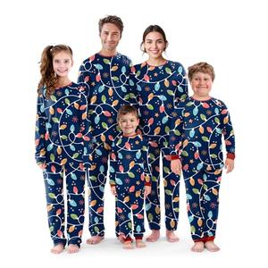 SUNNYBUY Matching Family Christmas Pajamas Set Holiday Jammies Xmas PJS for Women Men Couple and Teens, Christmas Lights, 6T