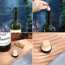 Yookeer T-shaped Stopper Cork Wine Bottle Stoppers Reusable Wine Sealing Plug for Beer Bottles DIY Craft(Black,24 Pieces)
