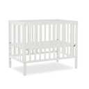 Dream On Me Edgewood 4-in-1 Convertible Mini Baby Crib in White GreenGuard Gold & BSA, Non-Toxic, Compact 402533 Design, Converts to Mini Daybed & Twin Bed (Rails to Buy) 1 Mattress Pad