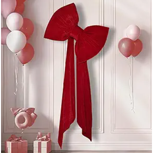 Large Bow Big Coquette Bow Giant Bow for Backdrop Party Wedding Birthday Baby Shower Room Wall Decor Christmas Tree Decoration (Burgundy)