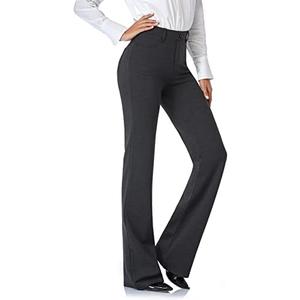 Khaki Pants For Women Tapata Women's Linen Dress Pants - Straight Leg Office Pants With Pockets