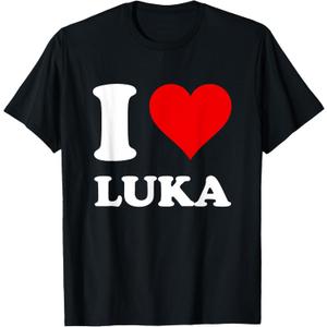 I Love Luka T-Shirt (Small, Black)