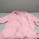 Fixmatti Women 2 Piece Outfits Long Sleeve Button Down Blouse and Shorts Sweatsuit Sets (Large, Z-pink)