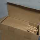 XPCARE 200Pcs Paper Gift Bags 5.25x3.25x8.25'',Gift Wrap Bags with Handles Brown Kraft Paper Bags for Small Business Paper Bags Bulk for Birthday Party Favors Shopping Retail (200 Count (Pack of 1))