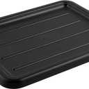 Restaurantware-LID ONLY: RW Clean 23.2 Inch x 16.9 Inch Bus Tub Lid, 1 Snap-On Lid For Bus Box - With Handles, Black Plastic Restaurant Tub Lid, Bus Tub Sold Separately
