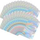 100 Pieces Mylar Holographic Resealable Bags - 4 x 6" Smell Proof Bags, Foil Pouch for Party Favor Food Storage (Holographic Color, 4 x 6 Inch)
