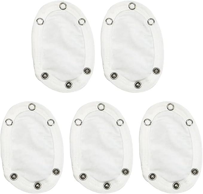 5 Pcs White Universal Baby Jumpsuit Diaper Infant Romper Length Extender Bodysuit Snap Button Extended Diaper for Triangle Crotch Clothing Romper Lengthen Extend