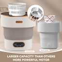 Portable Mini Washing Machine, 16L Upgraded Foldable Laundry Machine with Spin Basket, 3 Cleaning Modes & Deep Cleaning for Small Clothes, Ideal for Travel, Camping, Apartment, RV