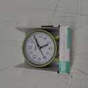 Equity 5" Silent Sweeping Quartz Metal Alarm Clock-Light Green (Model 20090)