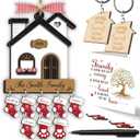 DIY New Home Ornaments 2026, Family Ornament 2026, Family of 3, 4, 5, 6, 7, 8 Ornament with Dog, Cat, Customized Ornaments for Tree, Home Sweet Home Keychain, House Decoration HH624