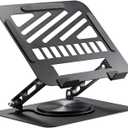 Laptop Stand for Desk Adjustable Computer Stand 360° Rotating with Hollow Ventilation Board Large Weight Capacity Laptop Riser Adjustable Height Laptop Stand for All 10" - 17'' Laptops