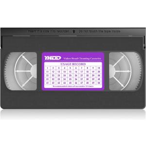 VCR Head Cleaner Tape for VHS/VCR Players, Dry Type Reusable Video Head Cleaner