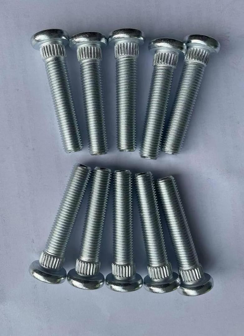 10PCS 5/8" Longer Than Stock Wheel Stud Lug Bolts 7/16-20 Thread .487 in. Knurl OEM Quality Extended Extra Length Replacement for Chevrolet Dodge Pontiac, Oldsmobile & Buick