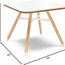 Lalo Coconut Wooden Preschool Table, 23 x 23 x 19 in, Kids Activities Table
