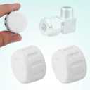 2 x 12pcs 1/2 Inch PVC Pipe Fitting End Female Thread Cap Plug Adapters, PVC Cap for Plumbing DIY Projects Pipe Repair & Irrigation Systems, BSPT Connection (White)
