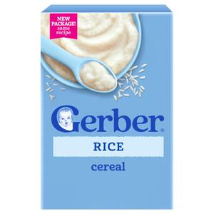 GERBER CEREAL FOR BABY Infant Dry Cereal Rice 1ST FOODS Non GMO Rice 5x8oz, BBD: JUN 03/2027