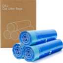 GKJ Cat Litter Refill Bags, 48pcs for Up to 12-Month Supply, Replaced Cat Waste Bags for Litter Trash Can, 7-Layer EVOH Odor Control, One-Pull Seal, No Twisting, No Tying